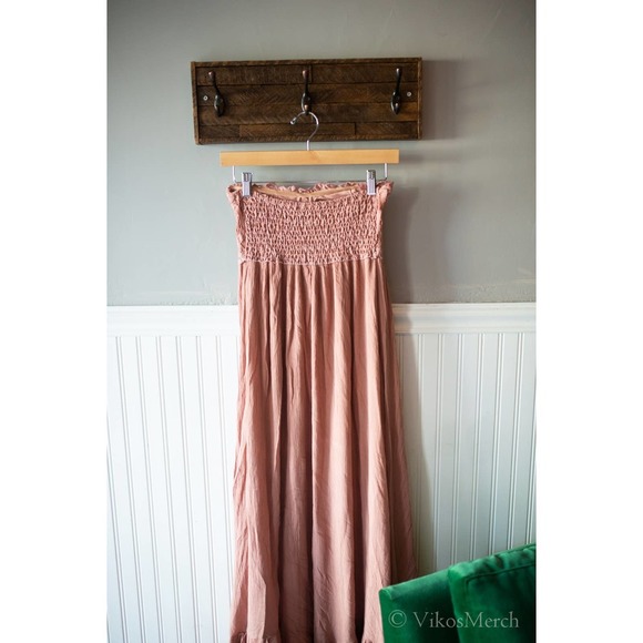 Free People Ballet Pink Adella Corset Strapless Maxi Dress Small - Picture 5 of 5